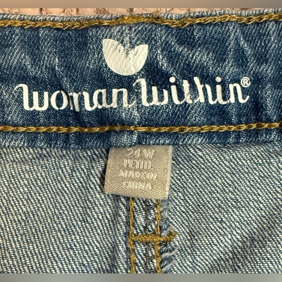 Woman Within Distressed Jeans, sz 24plus - Picture 3 of 4